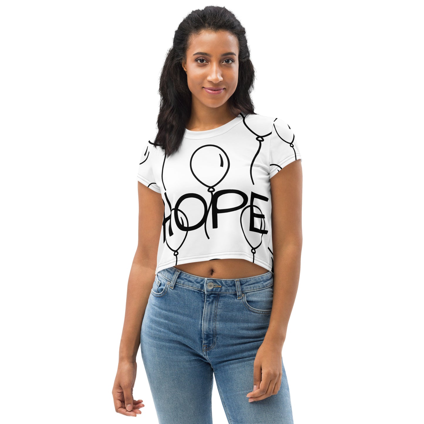 Hope Print Crop Tee