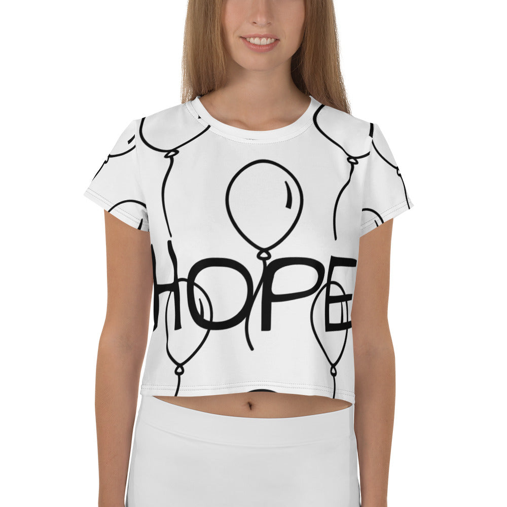 Hope Print Crop Tee