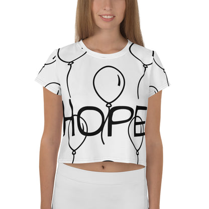 Hope Print Crop Tee