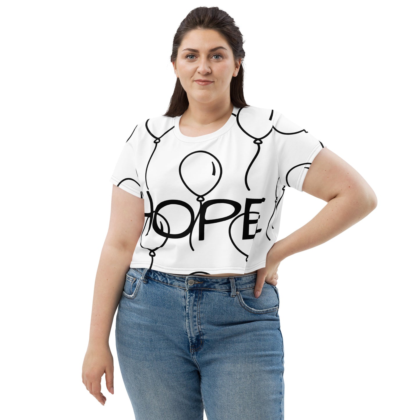 Hope Print Crop Tee