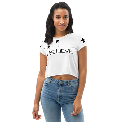 Believe Crop Tee