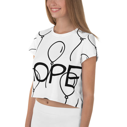 Hope Print Crop Tee