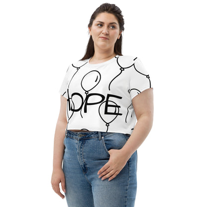 Hope Print Crop Tee