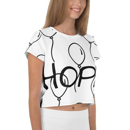 Hope Print Crop Tee