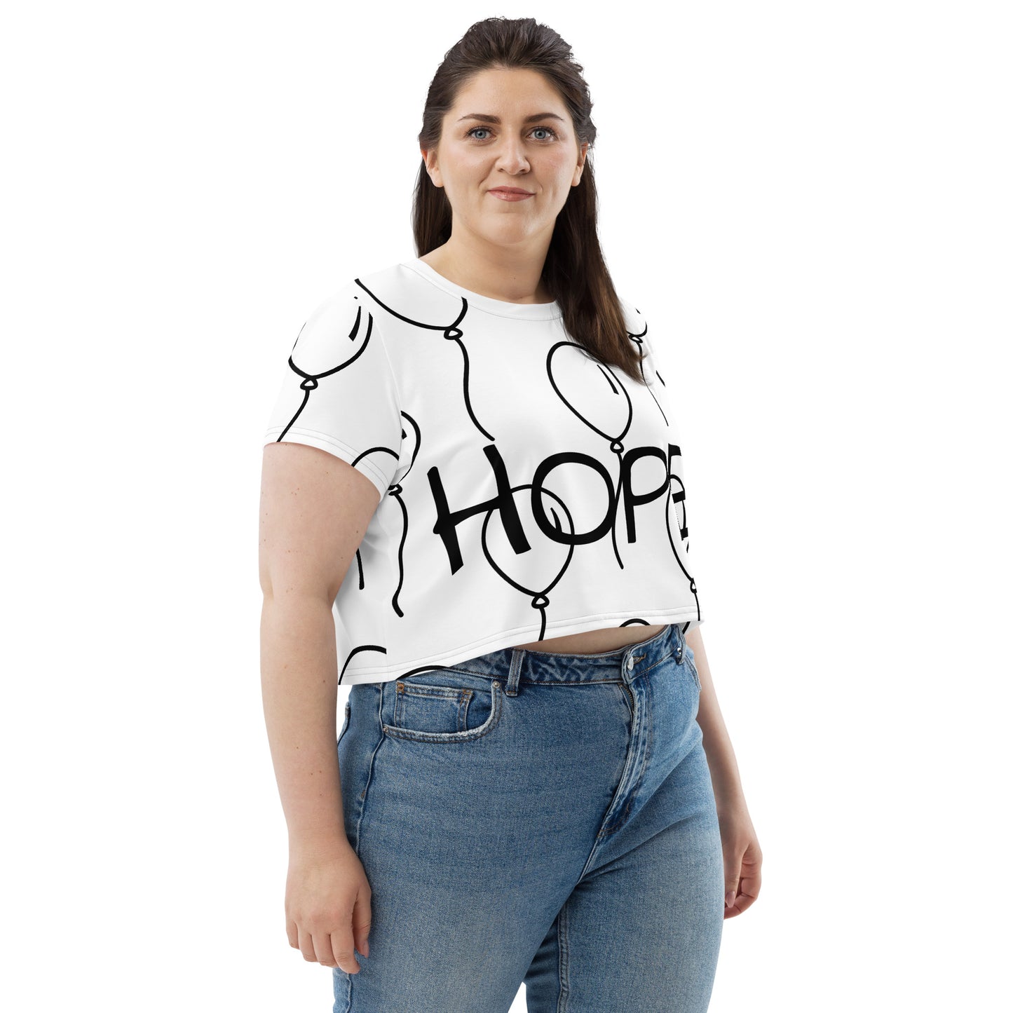 Hope Print Crop Tee