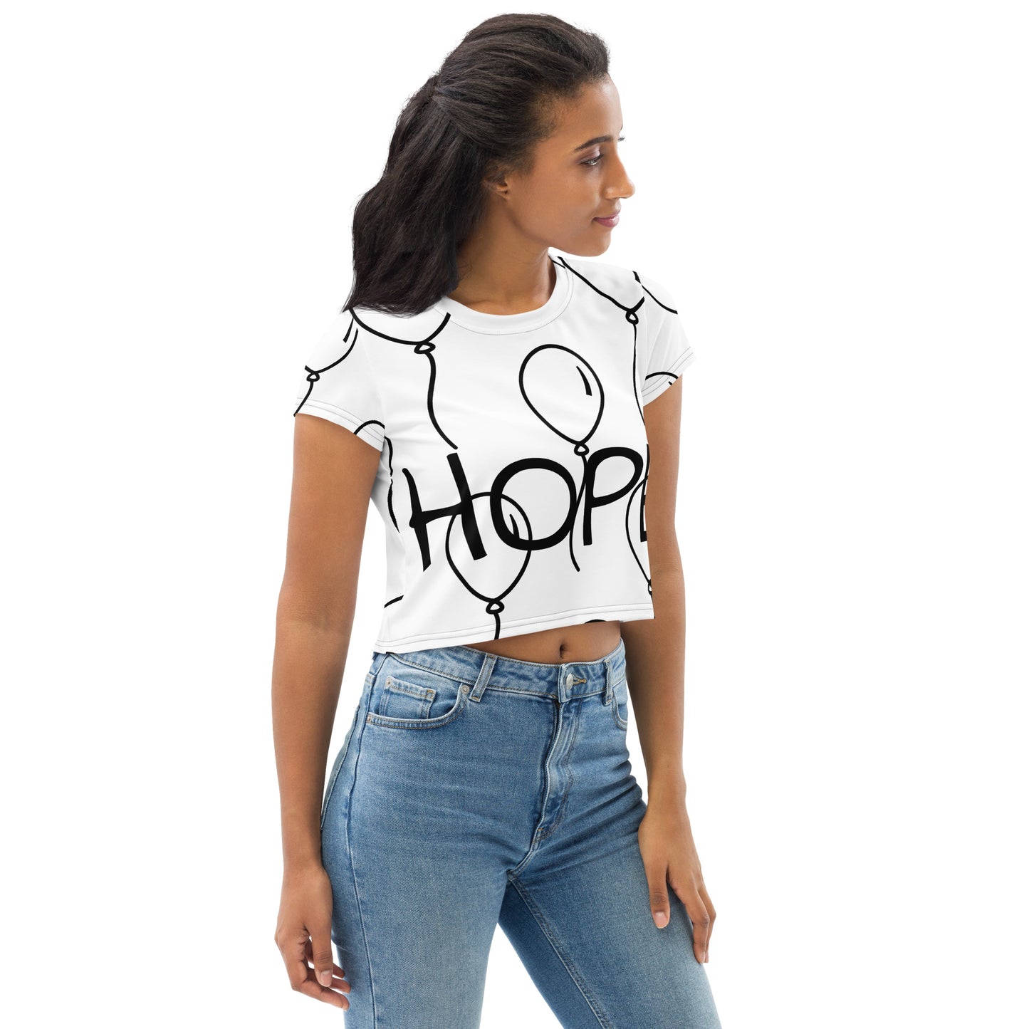 Hope Print Crop Tee