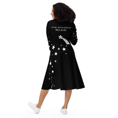 Believe long sleeve midi dress