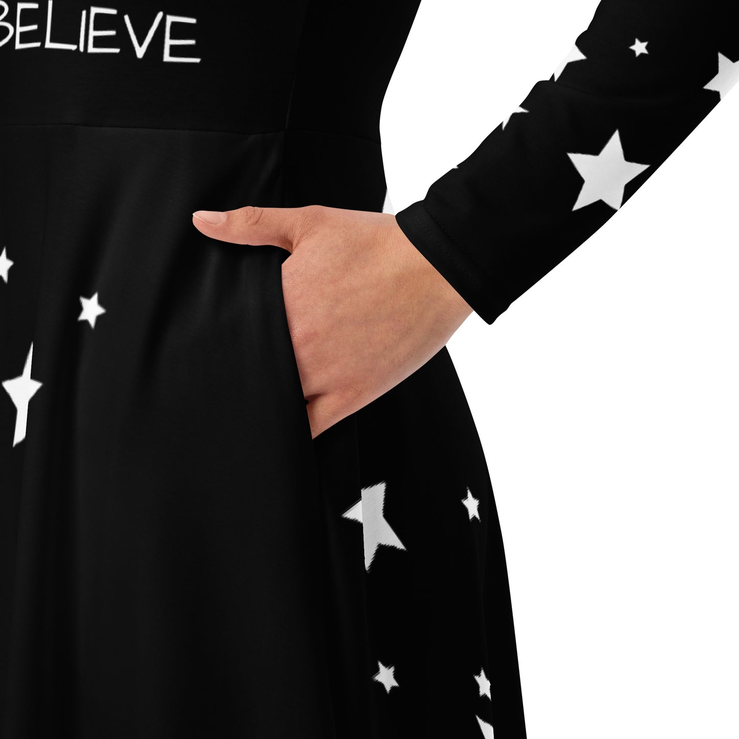 Believe long sleeve midi dress