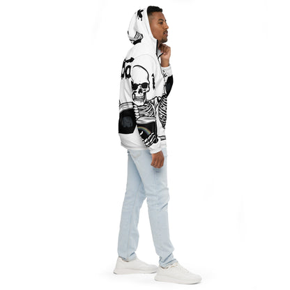 Skeleton Boo Book Halloween Men’s windbreaker