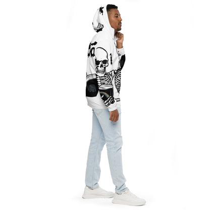 Skeleton Boo Book Halloween Men’s windbreaker