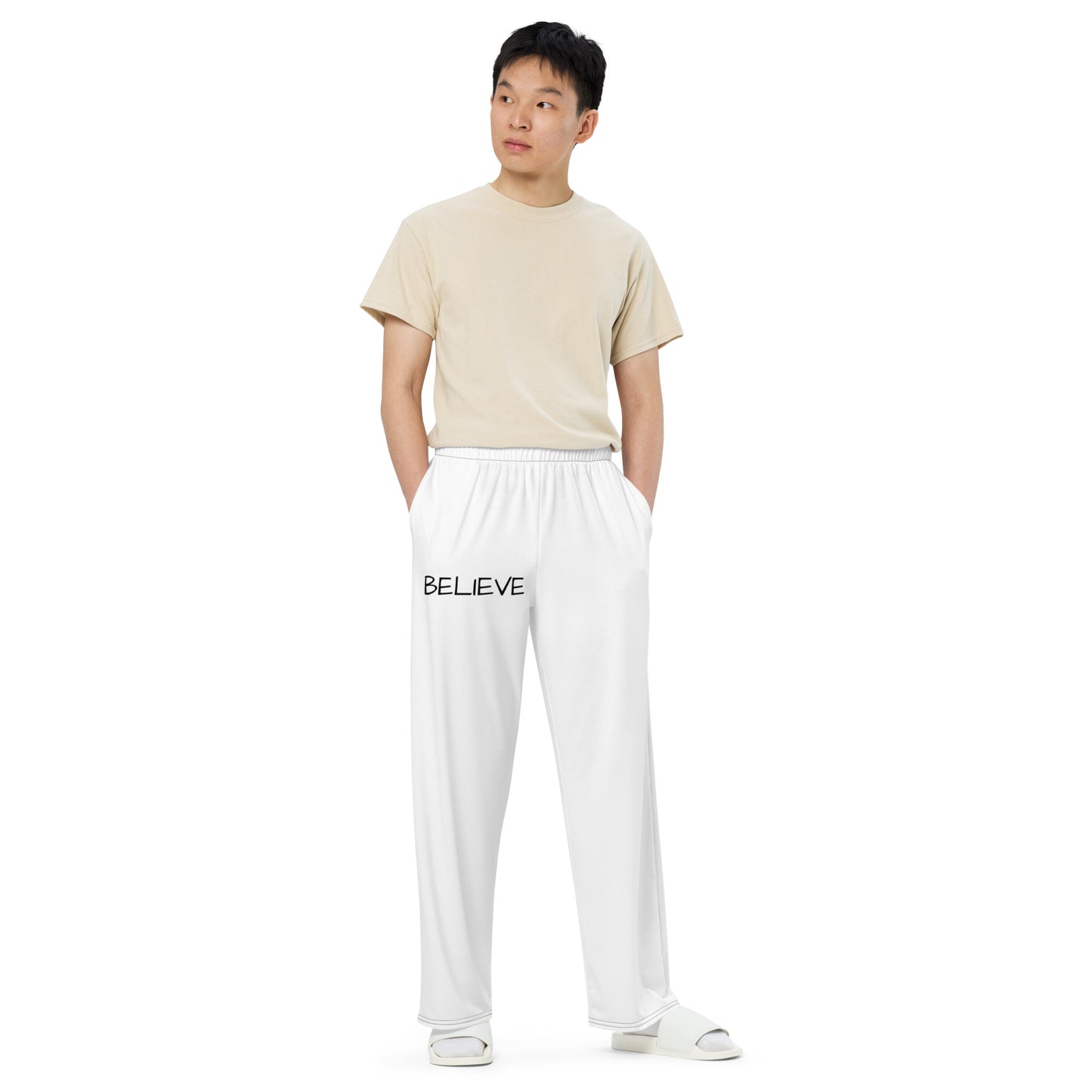 BELIEVE unisex wide-leg pants