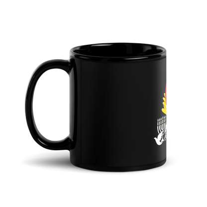 Happy Flocking Everything Black Glossy Mug