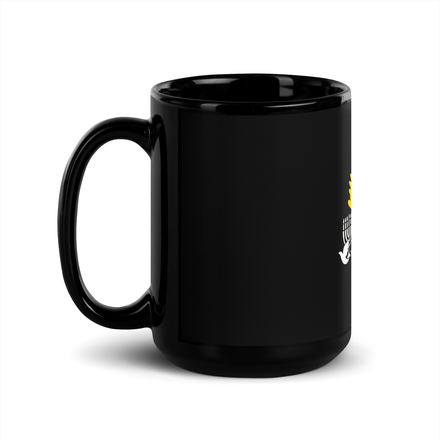 Happy Flocking Everything Black Glossy Mug