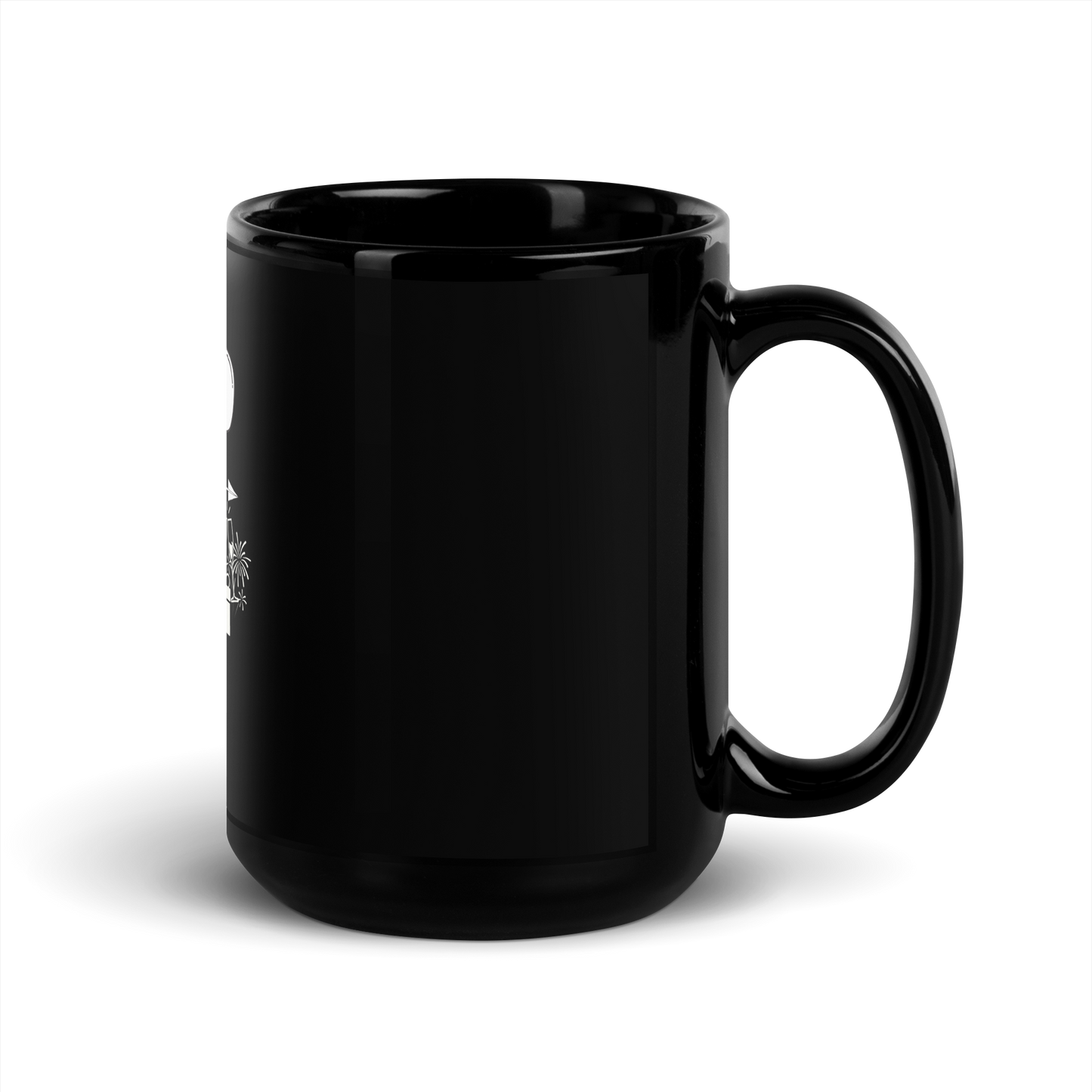 Happy Flocking Everything Black Glossy Mug