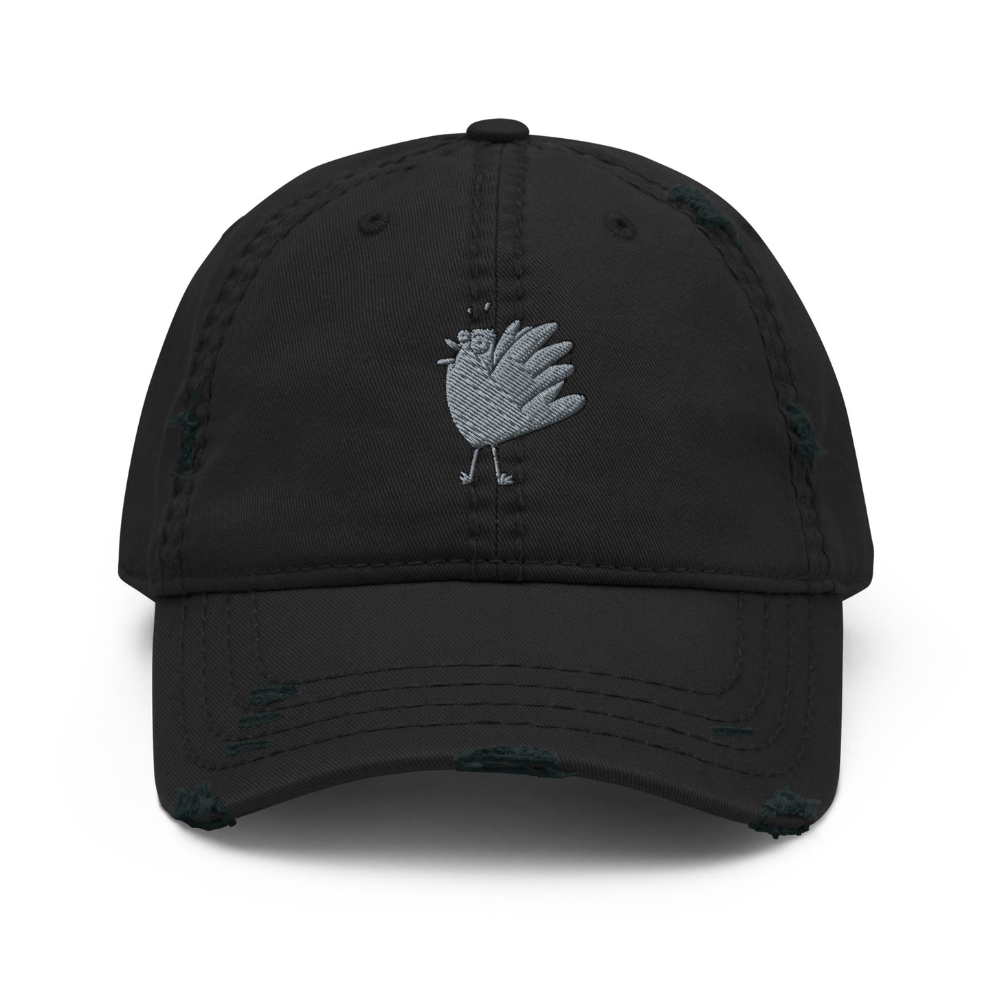 A Flocking Wise Bird! Distressed Hat (gray logo)