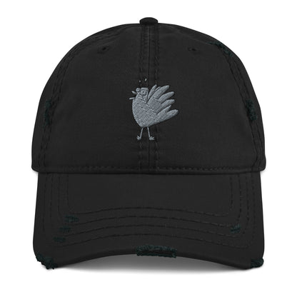 A Flocking Wise Bird! Distressed Hat (gray logo)