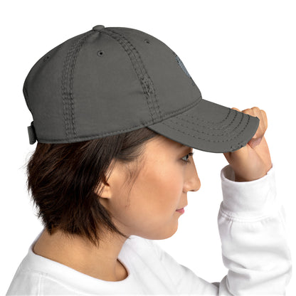 A Flocking Wise Bird! Distressed Hat (gray logo)