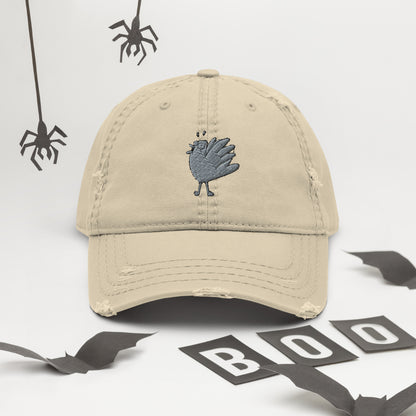 A Flocking Wise Bird! Distressed Hat (gray logo)