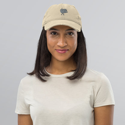 A Flocking Wise Bird! Distressed Hat (gray logo)