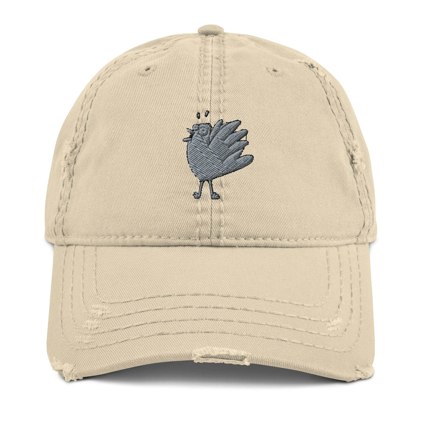 A Flocking Wise Bird! Distressed Hat (gray logo)