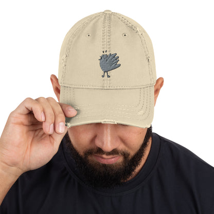 A Flocking Wise Bird! Distressed Hat (gray logo)