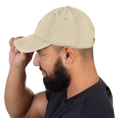 A Flocking Wise Bird Logo! Distressed Hat (gray logo right)