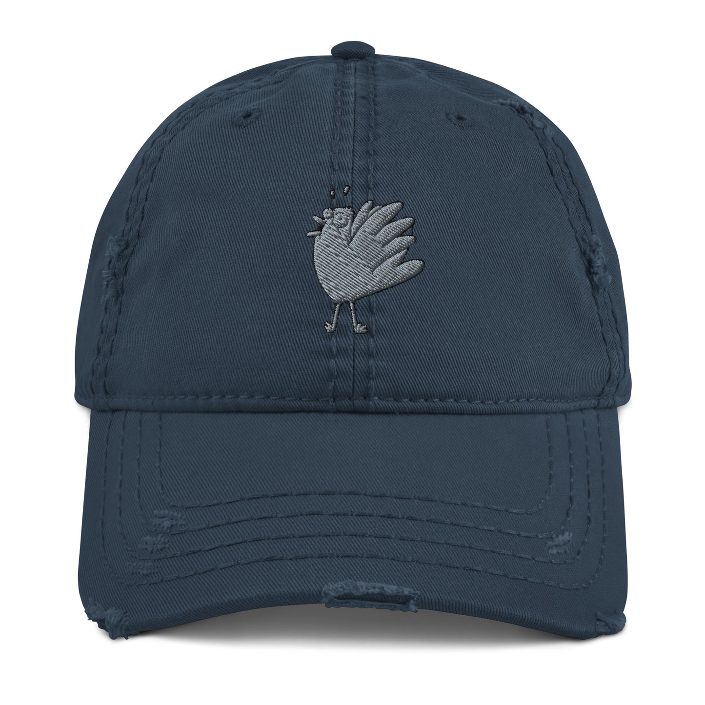 A Flocking Wise Bird! Distressed Hat (gray logo)