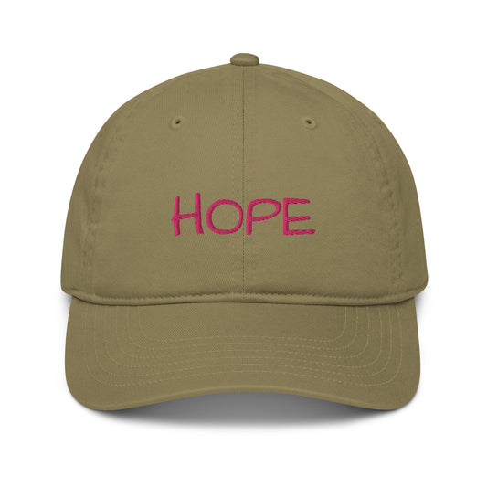 Organic Hope Hat (Pink Font)