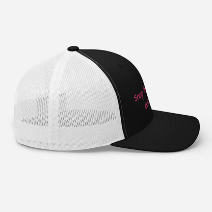 Snap the flock out of it! Trucker Cap (pink font)