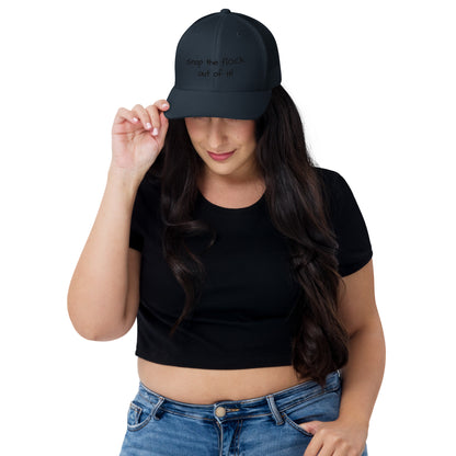 Snap the flock out of it! Trucker Cap (black font)