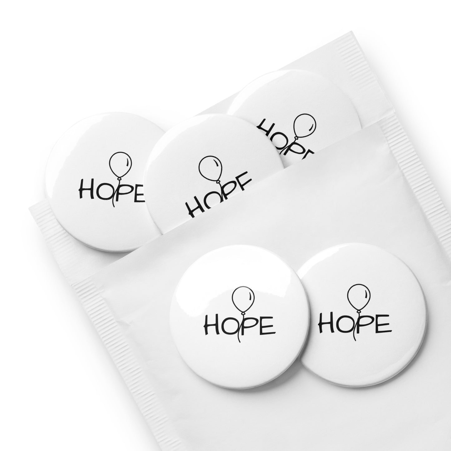 Hope pin buttons (5 ct)