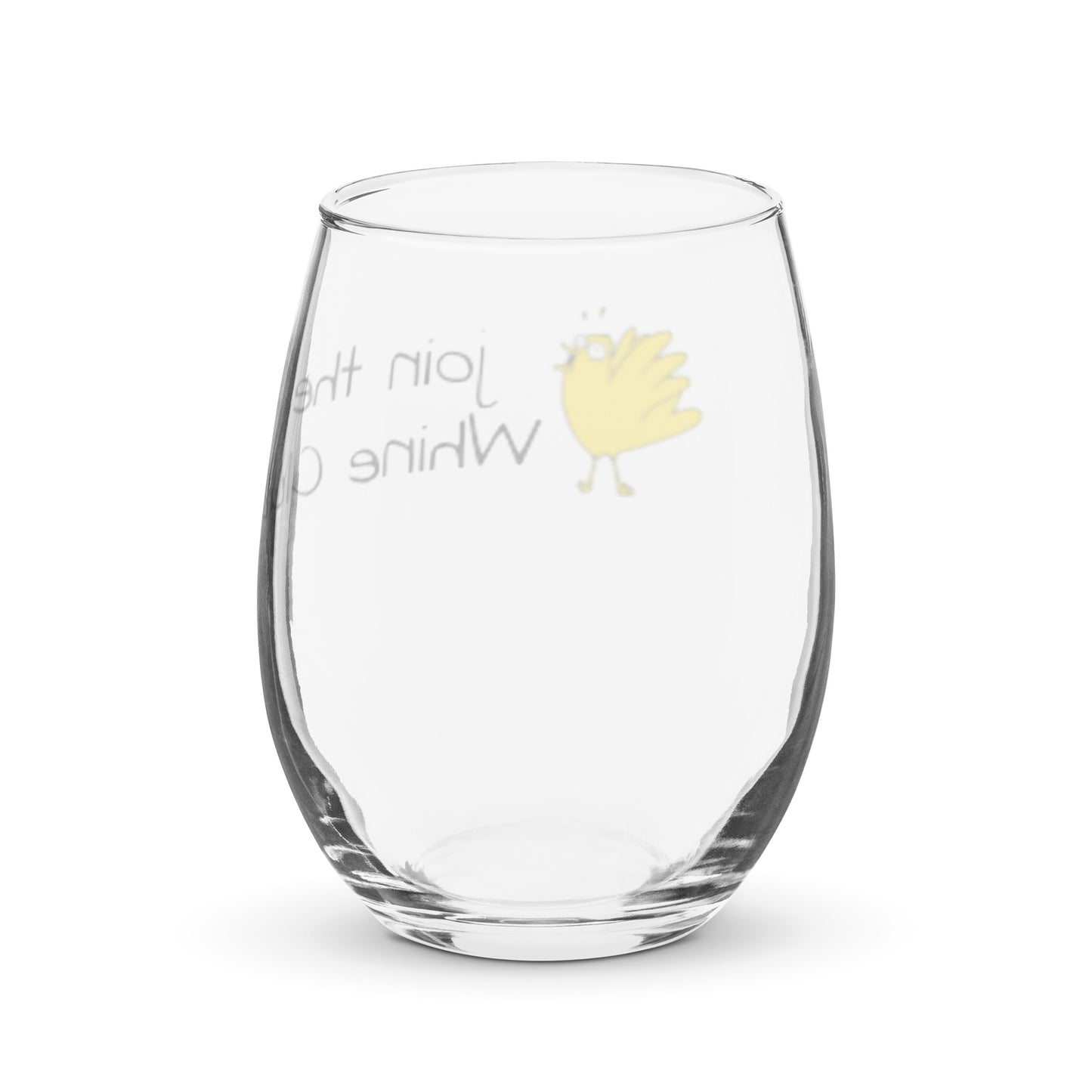 Stemless wine glass