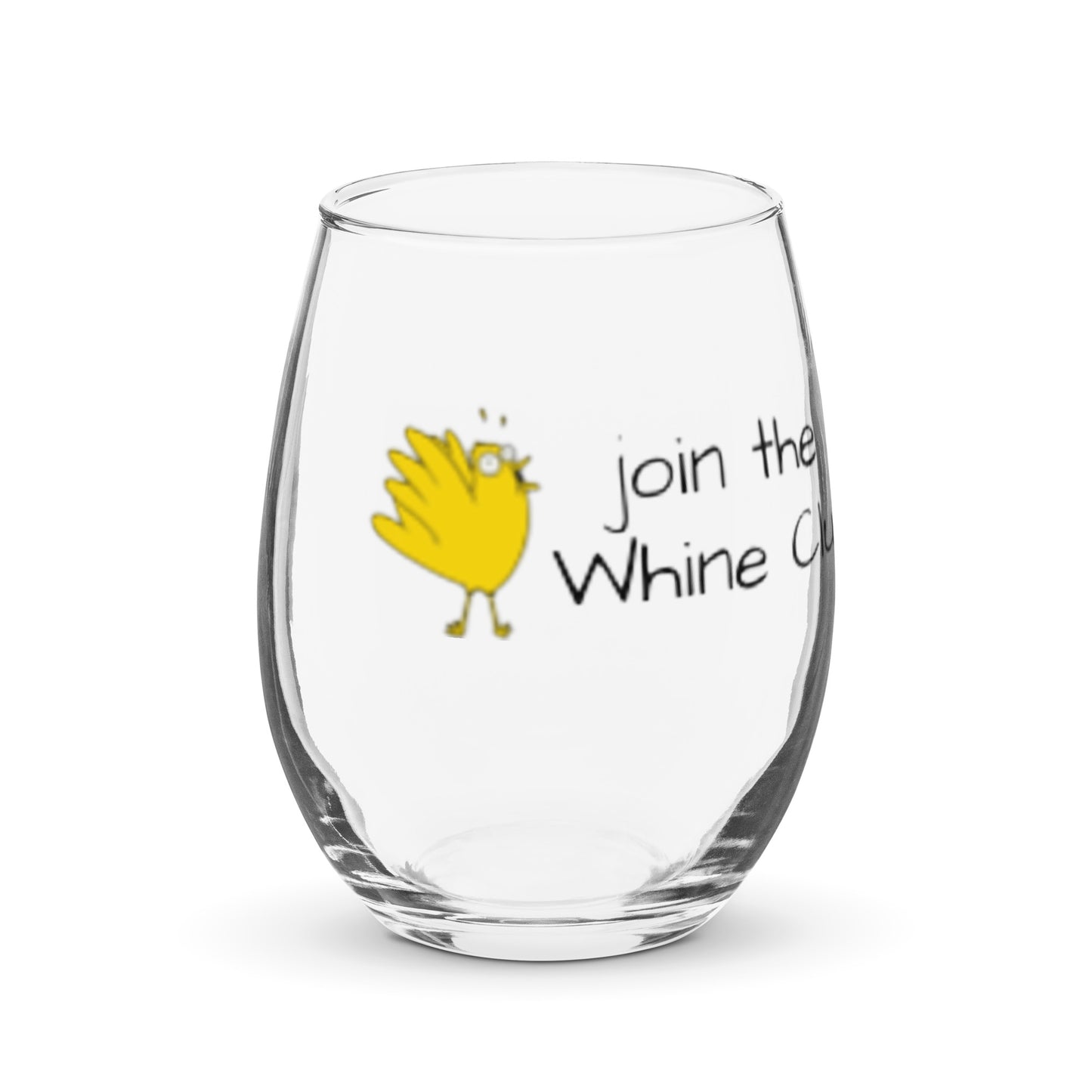 Stemless wine glass