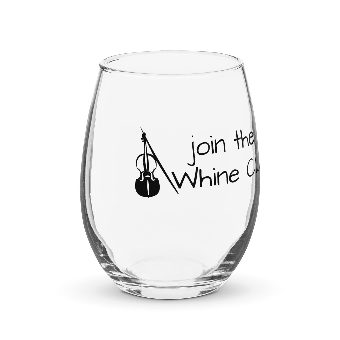 join the Whine Club Stemless wine glass