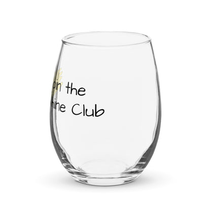 join the Whine Club Stemless wine glass