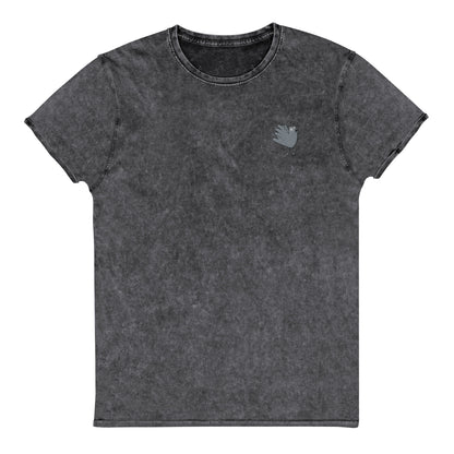 A Flocking Wise Bird Denim T-Shirt Grey Embroidered Logo