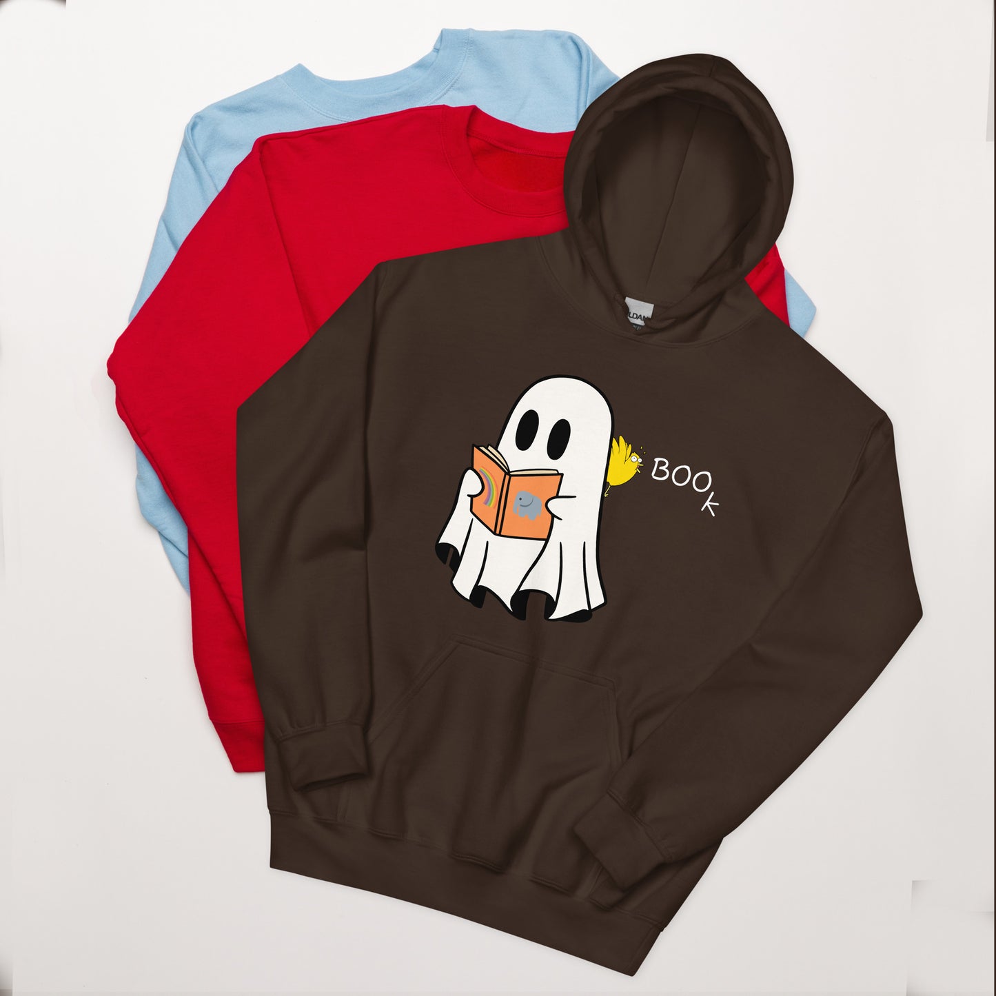 Halloween Boo Book! Unisex Hoodie (medium graphic w/white font)