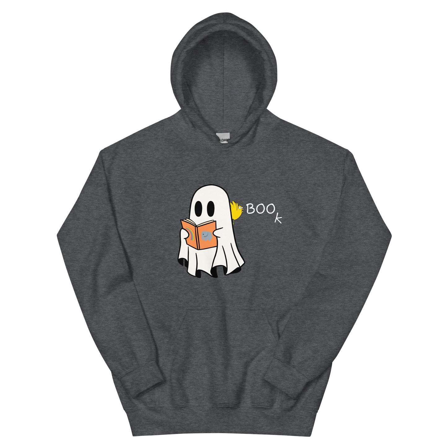 Halloween Boo Book Unisex Hoodie (medium graphic white font)