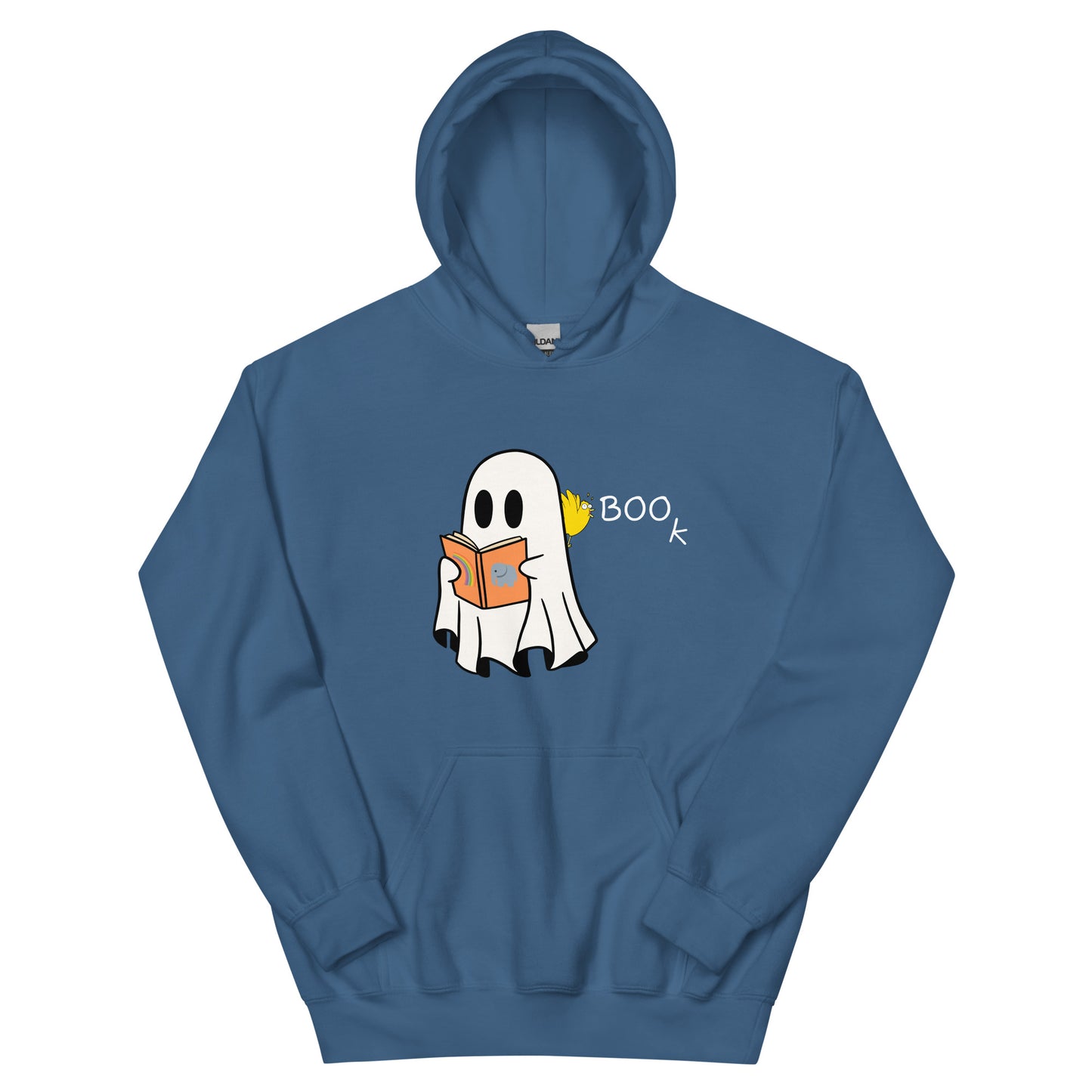 Halloween Boo Book Unisex Hoodie (medium graphic white font)