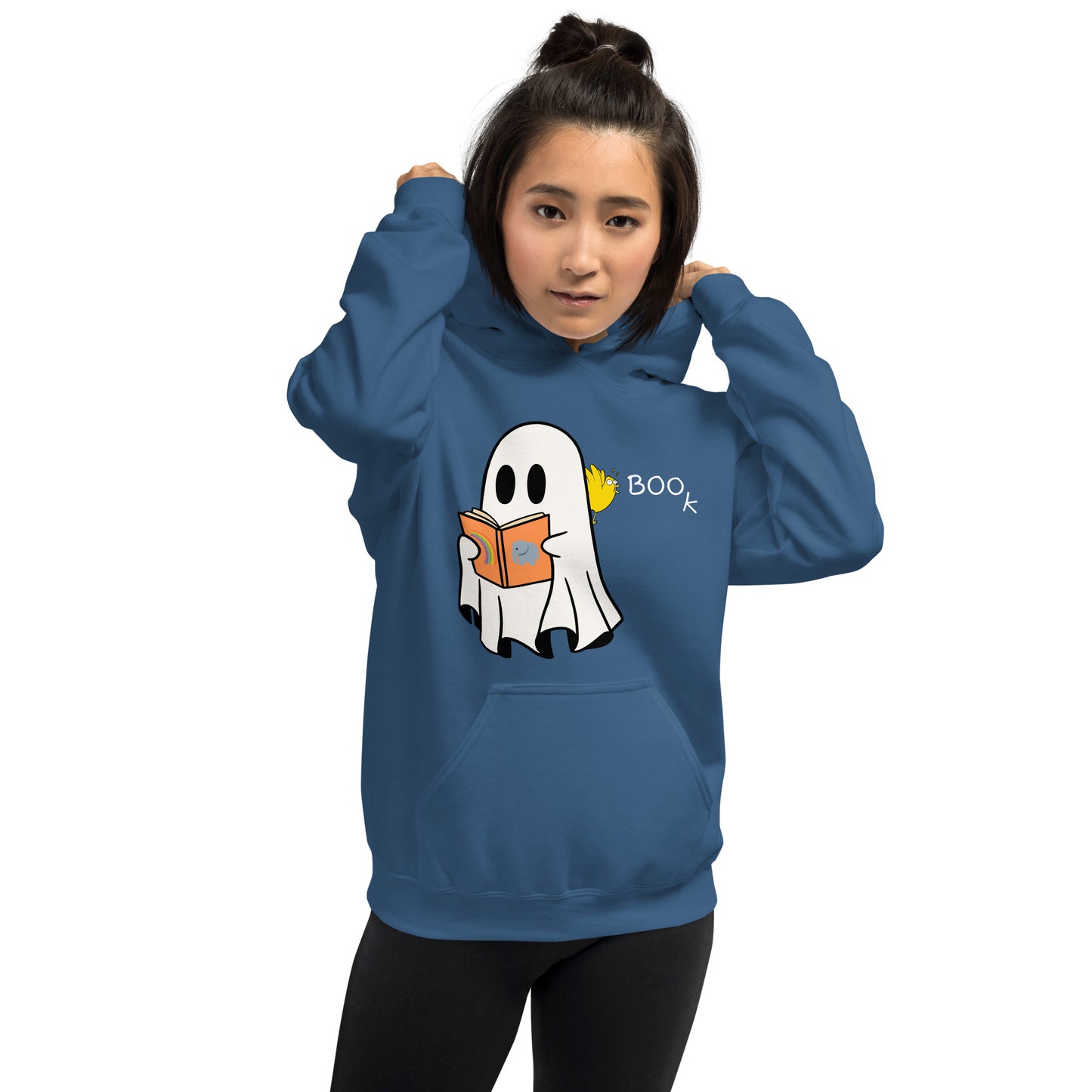 Halloween Boo Book! Unisex Hoodie (medium graphic w/white font)