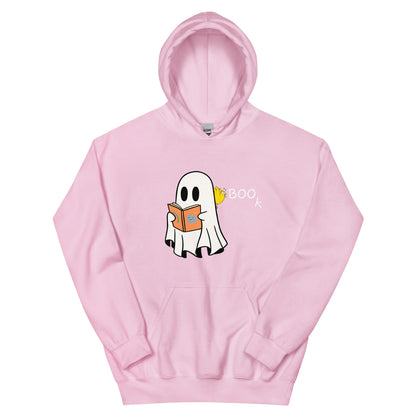 Halloween Boo Book Unisex Hoodie (medium graphic white font)