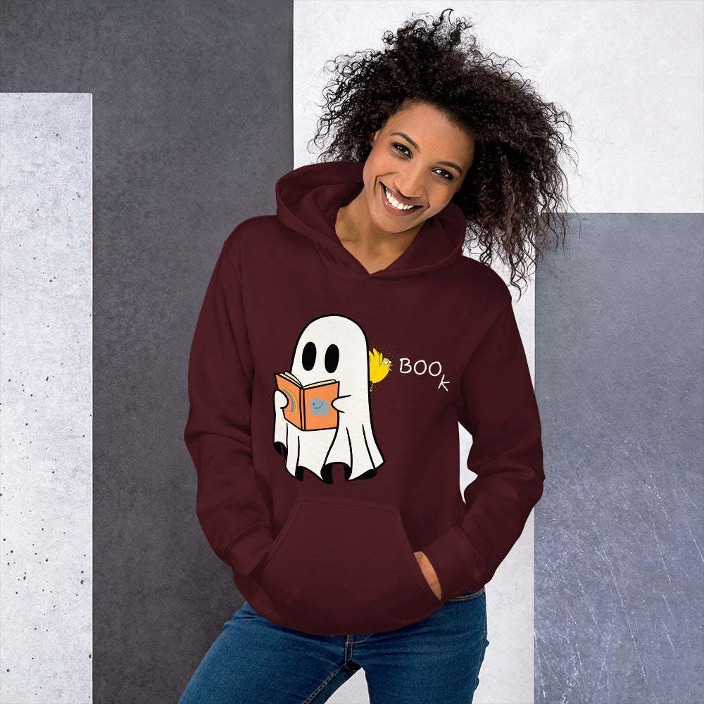 Halloween Boo Book! Unisex Hoodie (medium graphic w/white font)