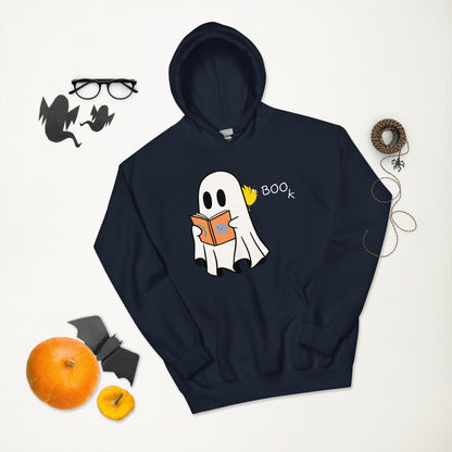 Halloween Boo Book! Unisex Hoodie (medium graphic w/white font)