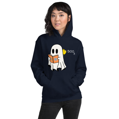 Halloween Boo Book! Unisex Hoodie (medium graphic w/white font)