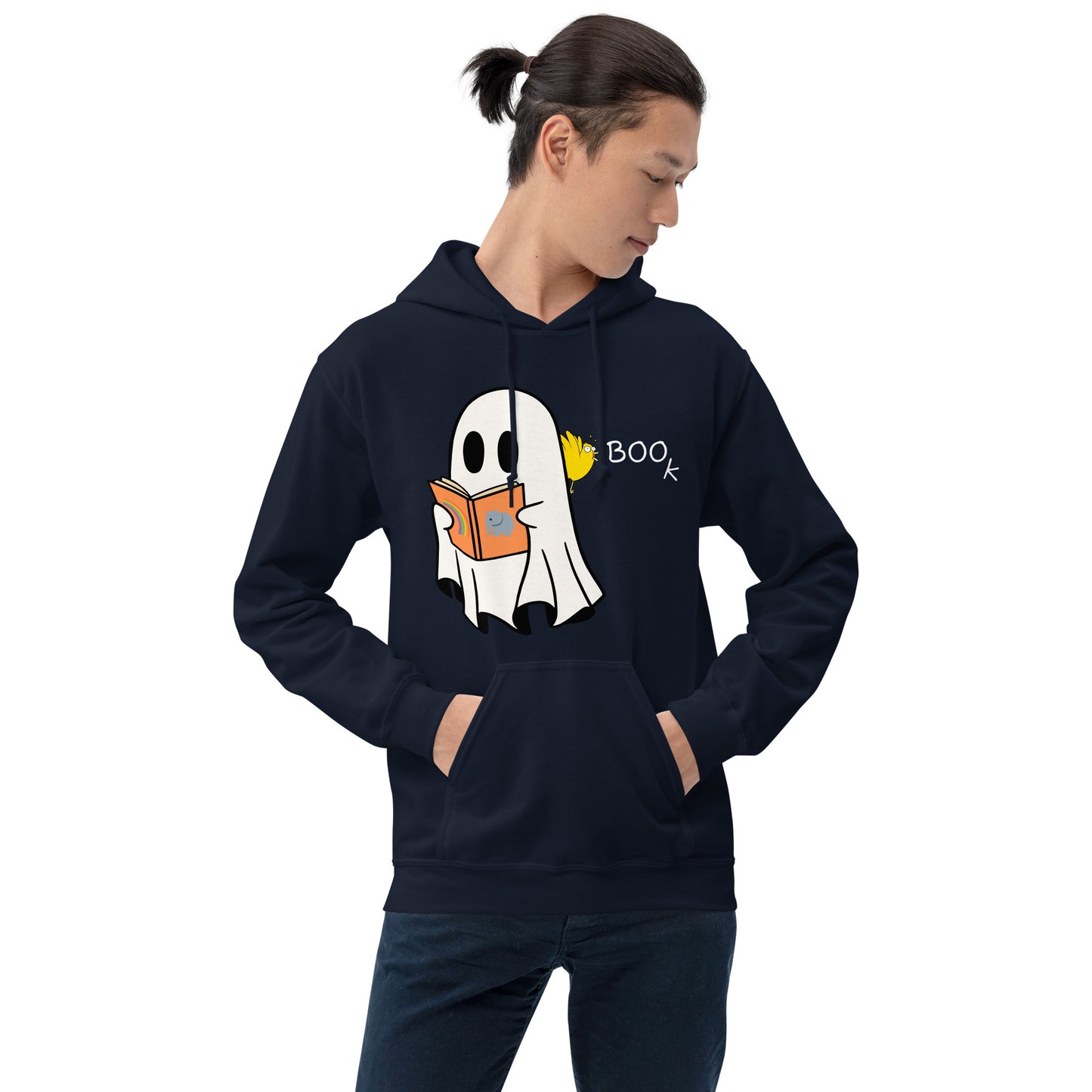 Halloween Boo Book! Unisex Hoodie (medium graphic w/white font)