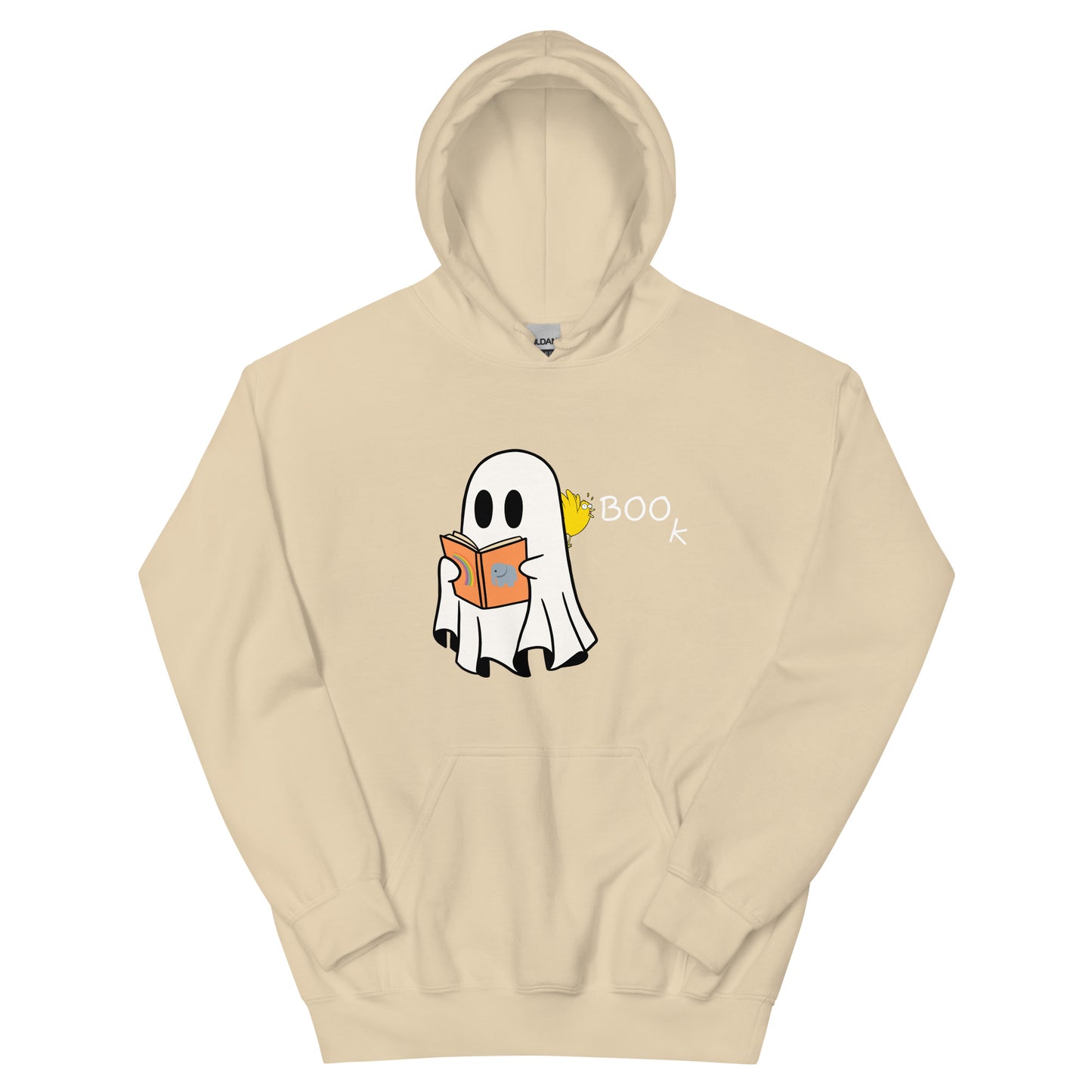 Halloween Boo Book Unisex Hoodie (medium graphic white font)