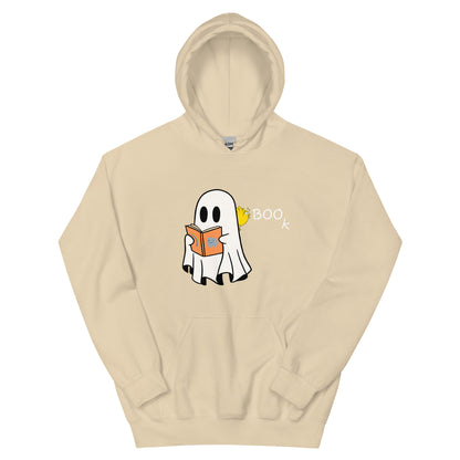 Halloween Boo Book Unisex Hoodie (medium graphic white font)