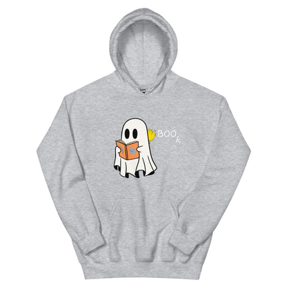 Halloween Boo Book Unisex Hoodie (medium graphic white font)