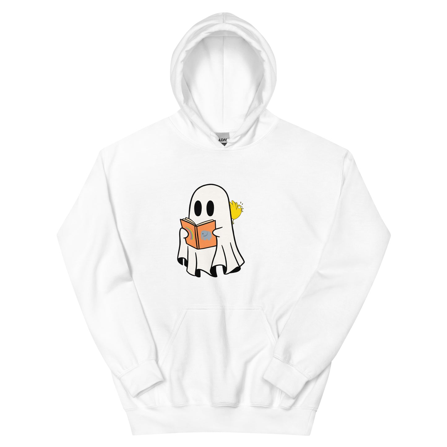 Halloween Boo Book Unisex Hoodie (medium graphic white font)