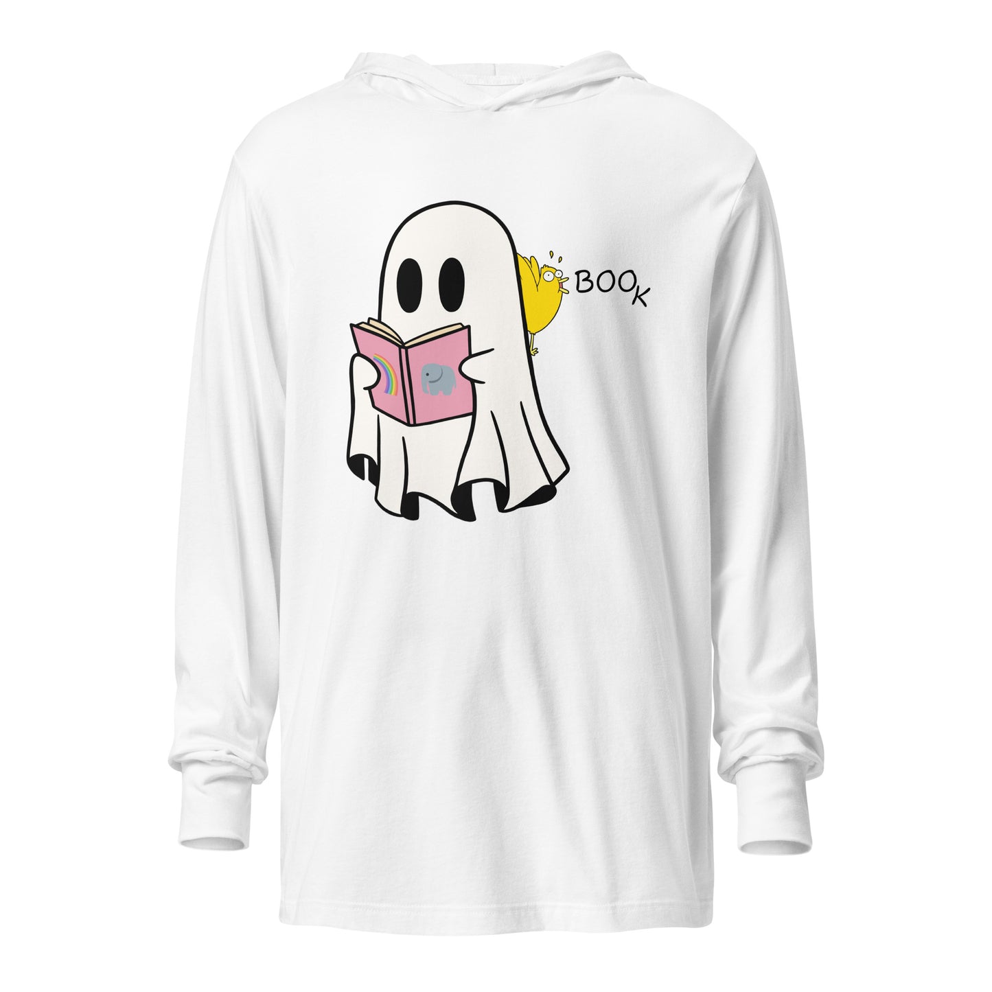 Boo Book Halloween Special Hooded Long-sleeve (white)